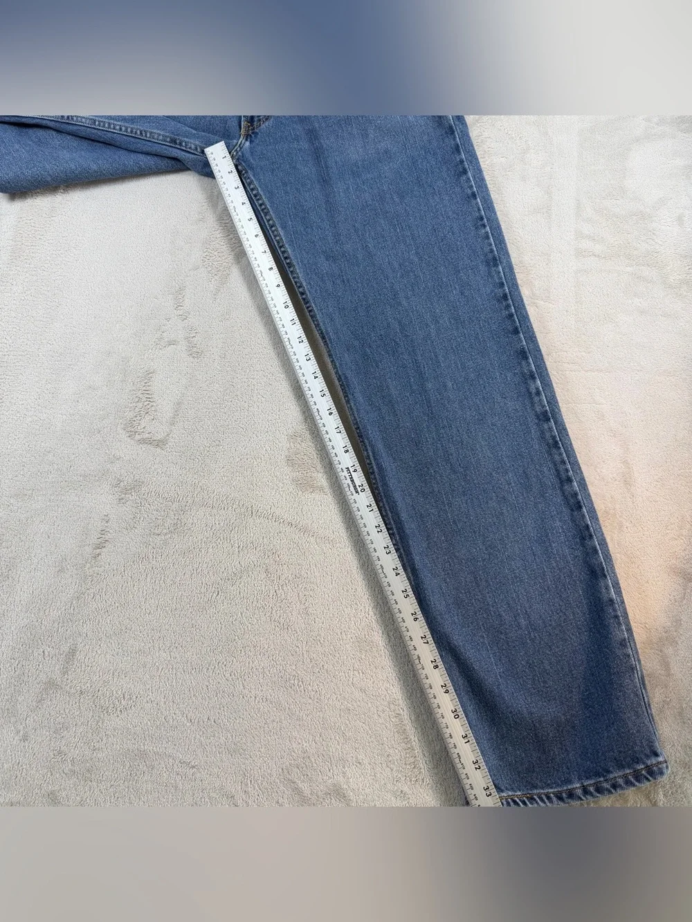 Levi's 505 Regular Fit Jeans Mens W36‎ L34 Blue Denim Straight Leg Zipper Fly